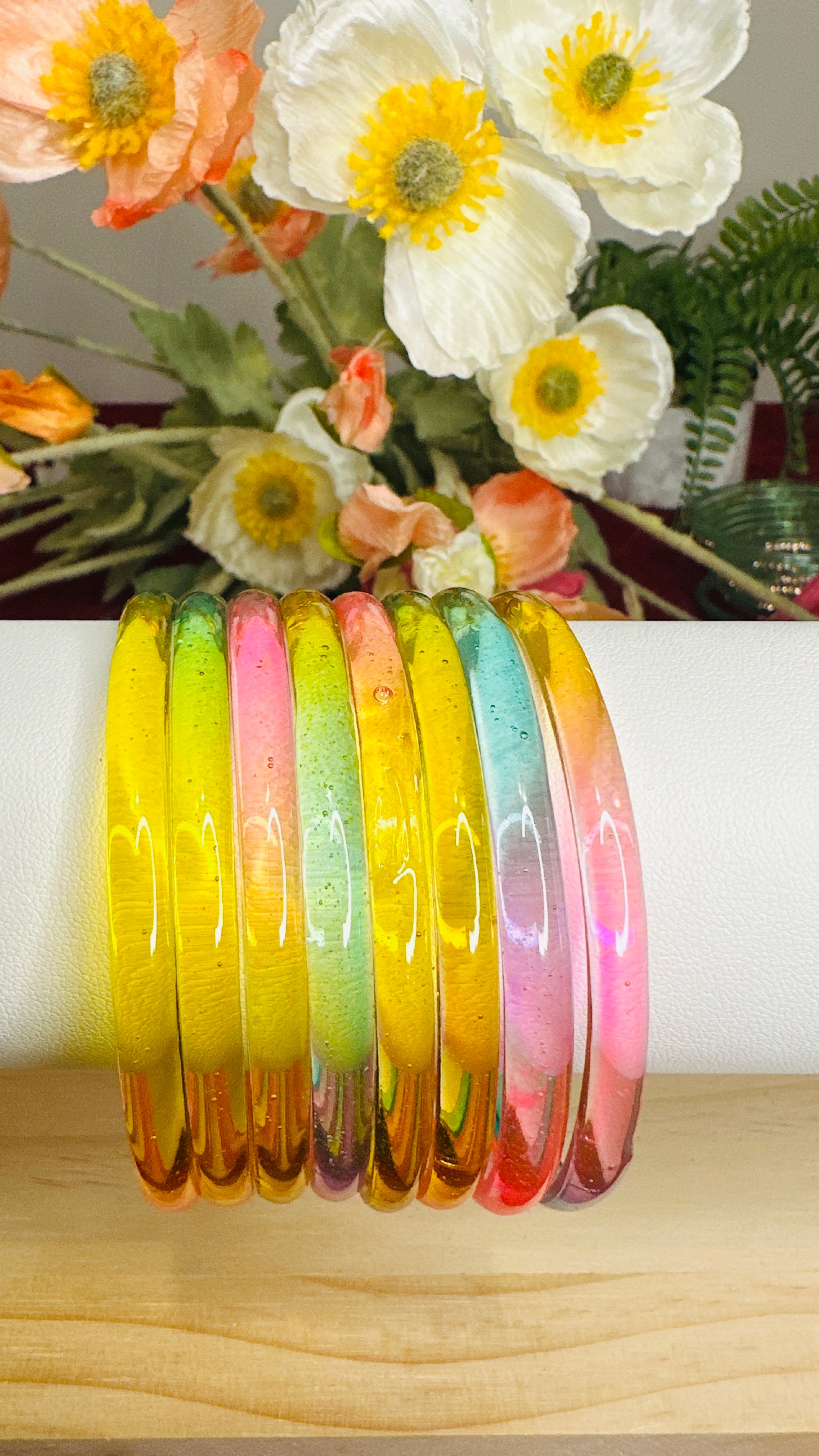 Multicolour thick Jelly Bangles