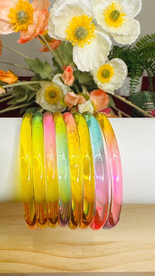 Multicolour thick Jelly Bangles