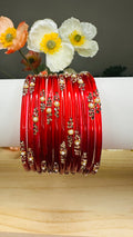 Red Pearl Bangles