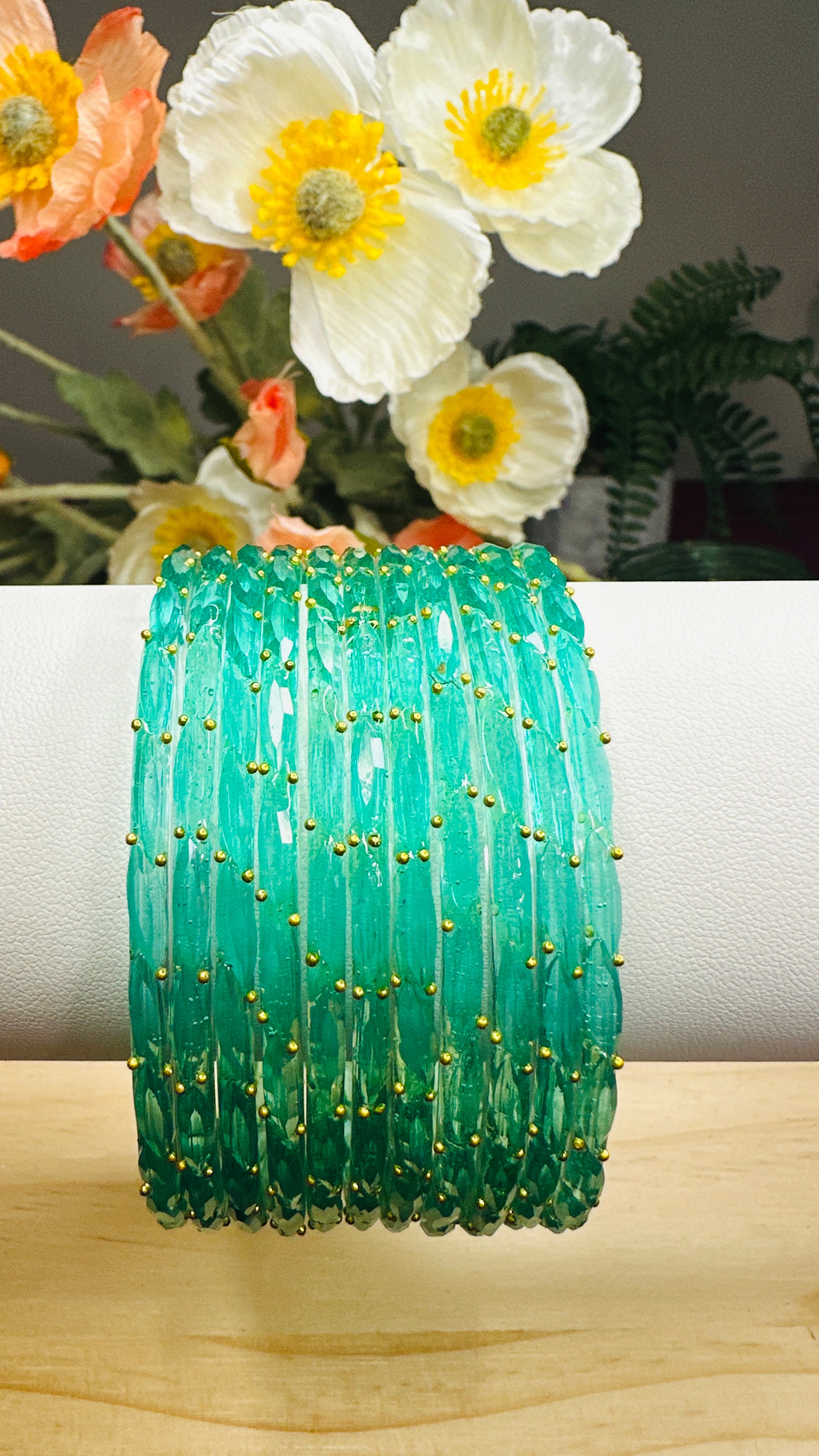 Santro green Raindrop bangles