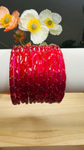 Red Raindrop Bangles