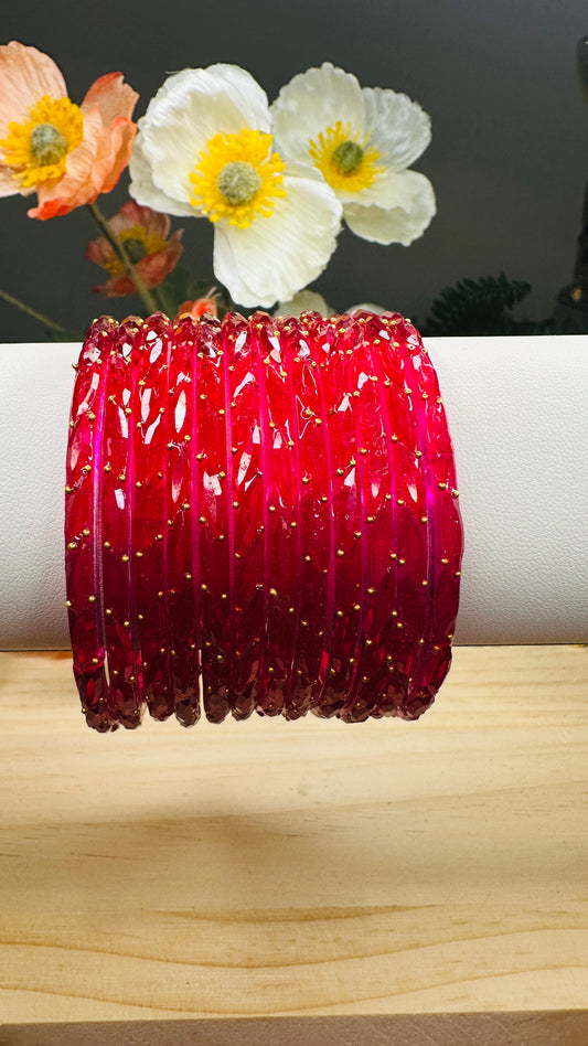 Red Raindrop Bangles