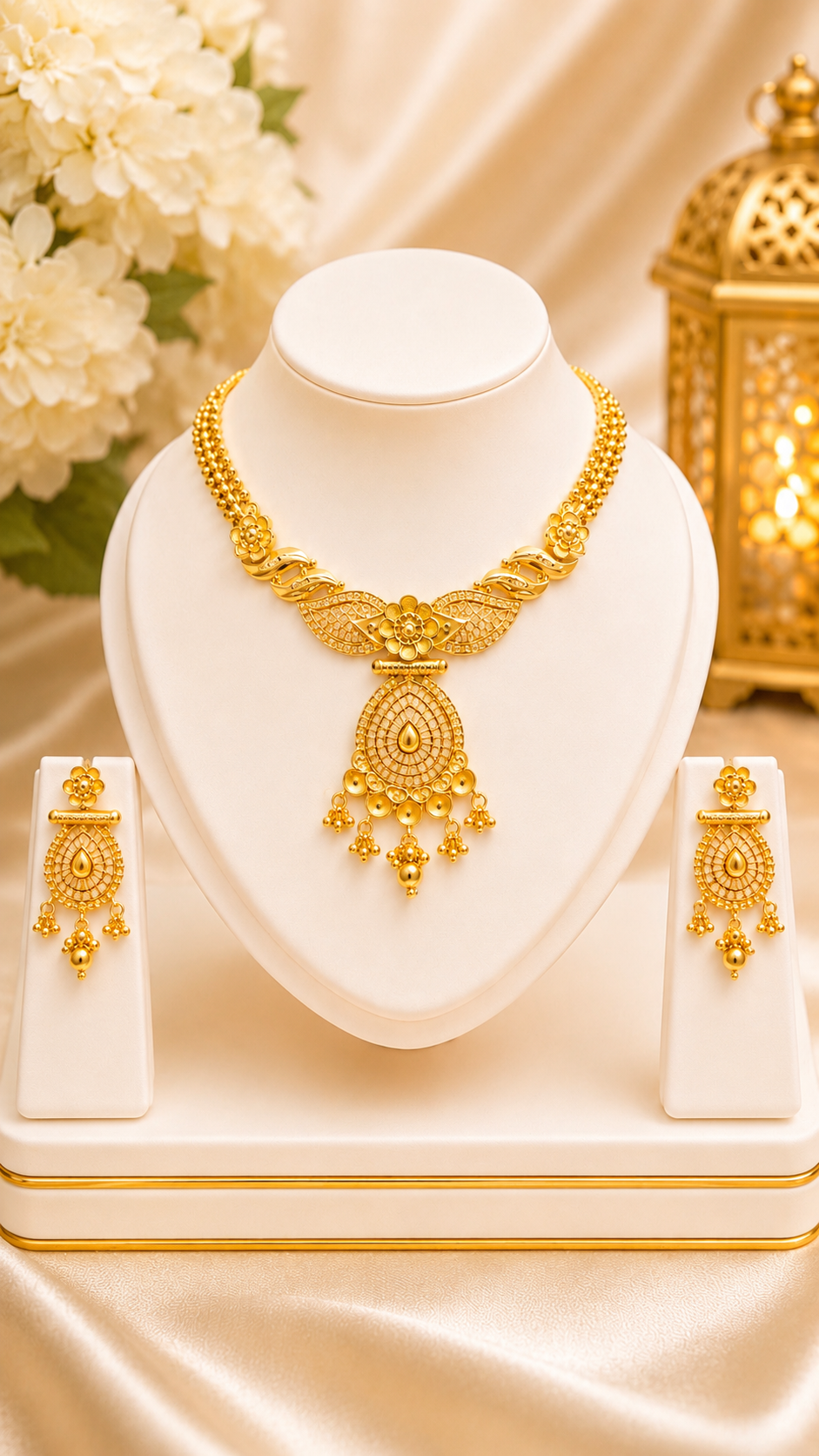 AV Royal Dubai Gold Necklace Set