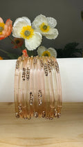 Peach Shadow Glass Bangles
