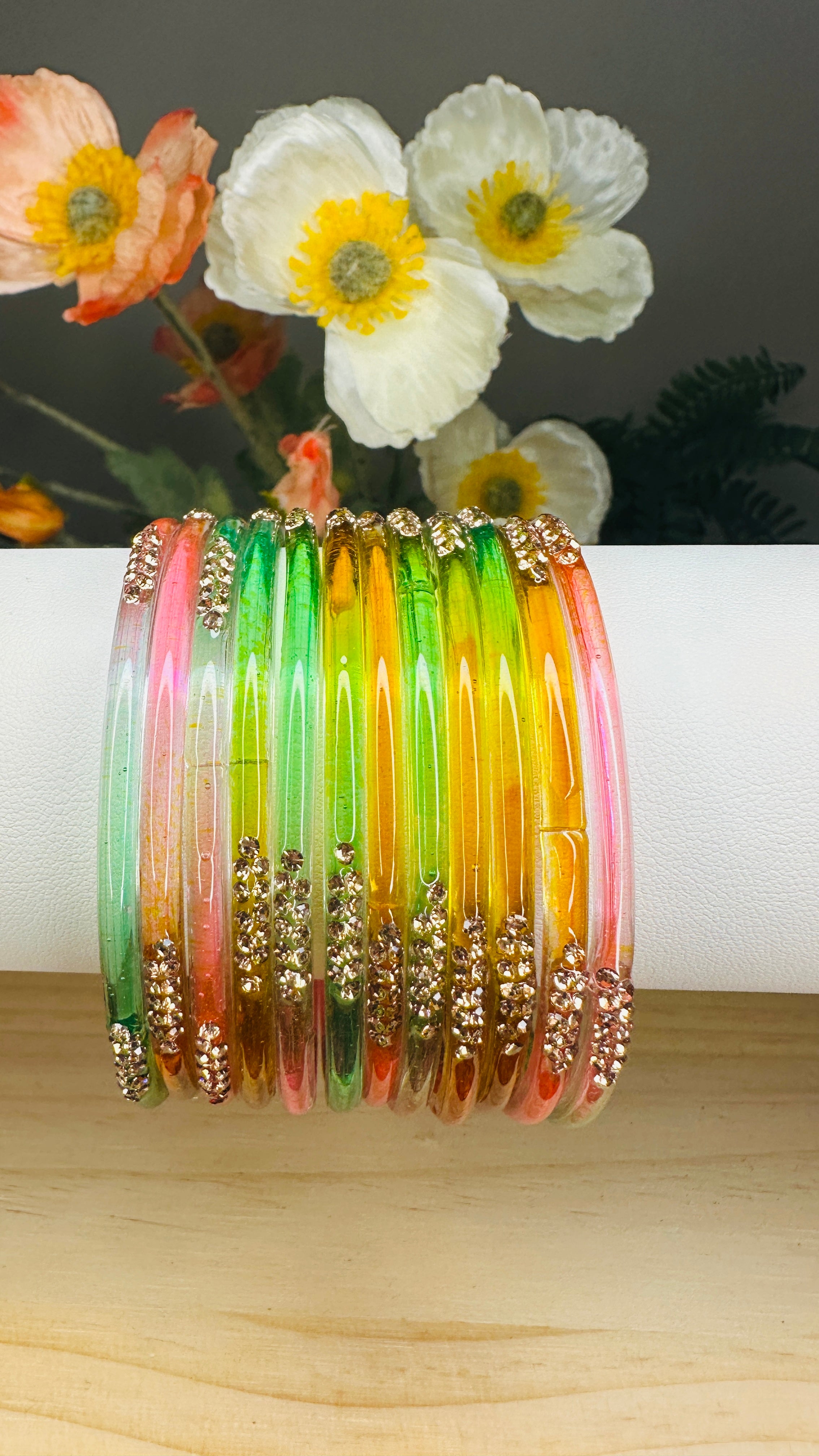 Multi Colour Shadow Bangles