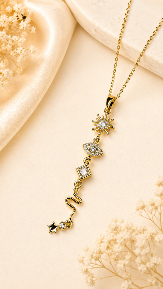 Long Charm Anti-Tarnish Pendant Chain