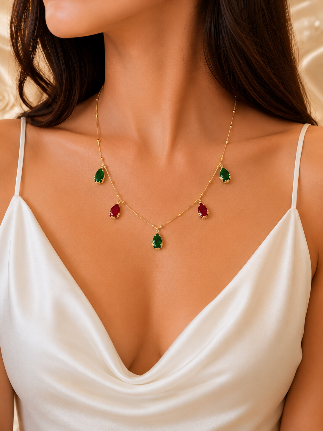 Red & Blue Pendant Set