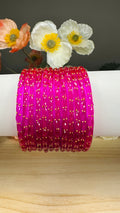 Rani Pink Raindrop Bangles
