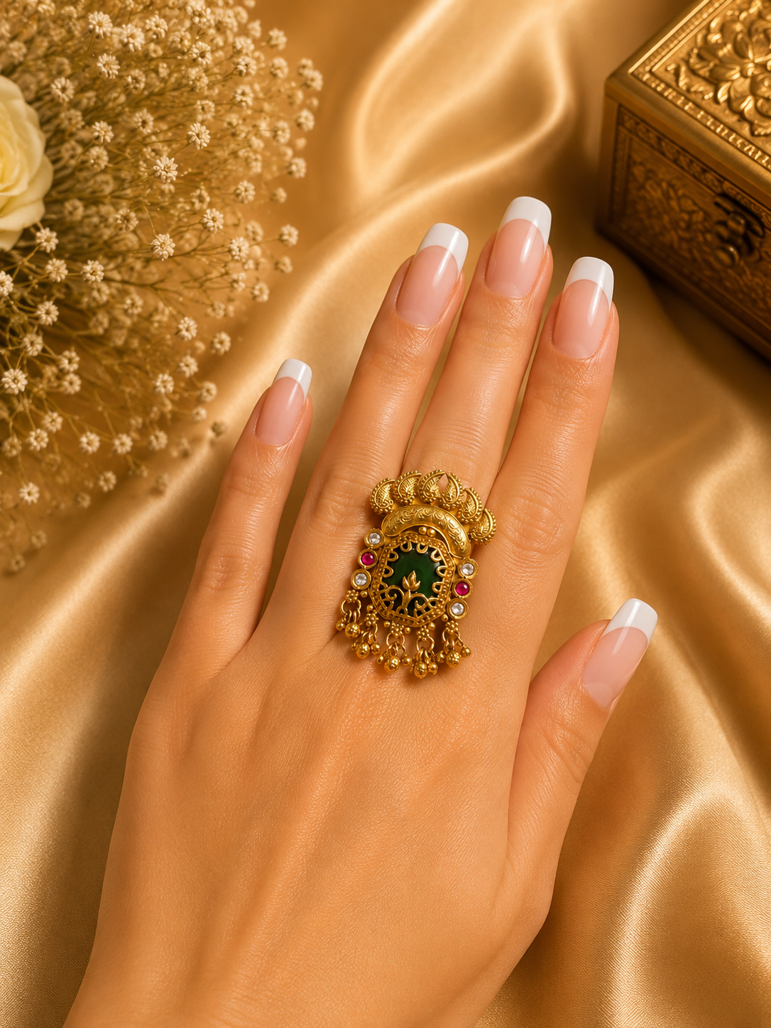 Green Kashmiri Ring