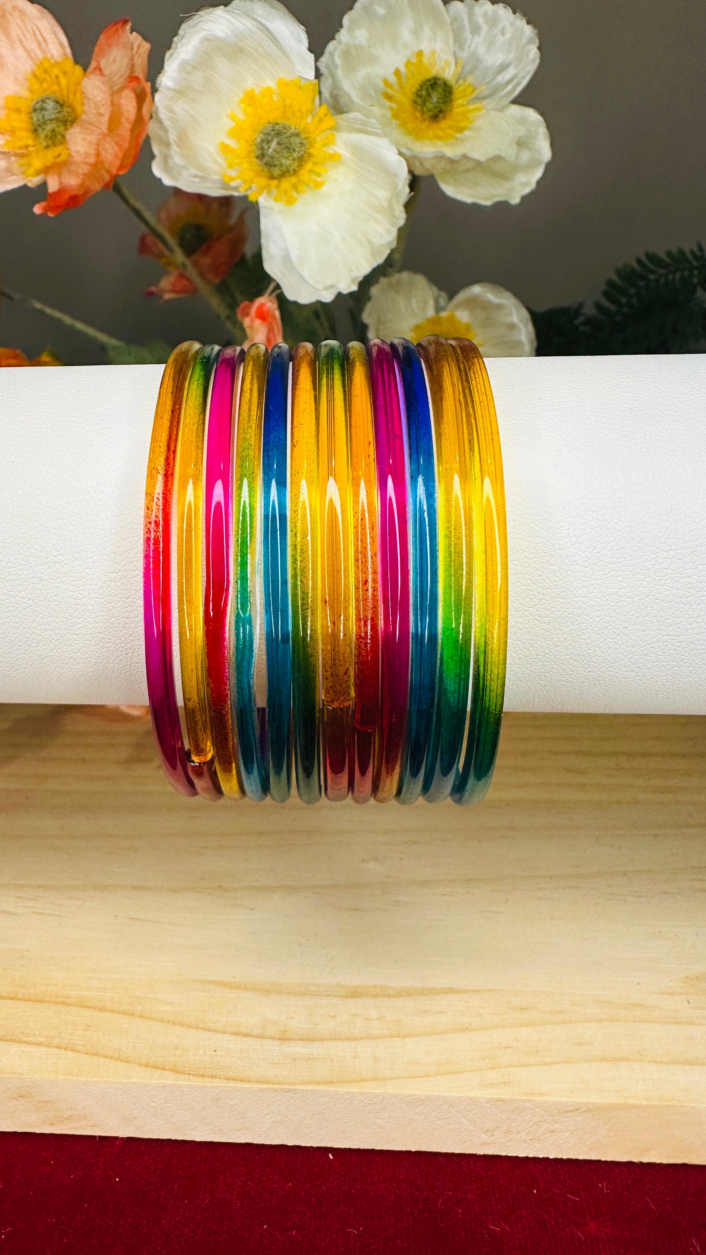 Multi colour Plain Glass Bangles