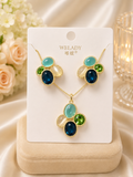 Multi Colour Anti-Tarnish Pendant Set