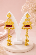 Garden Pattern Long Kashmiri Earrings