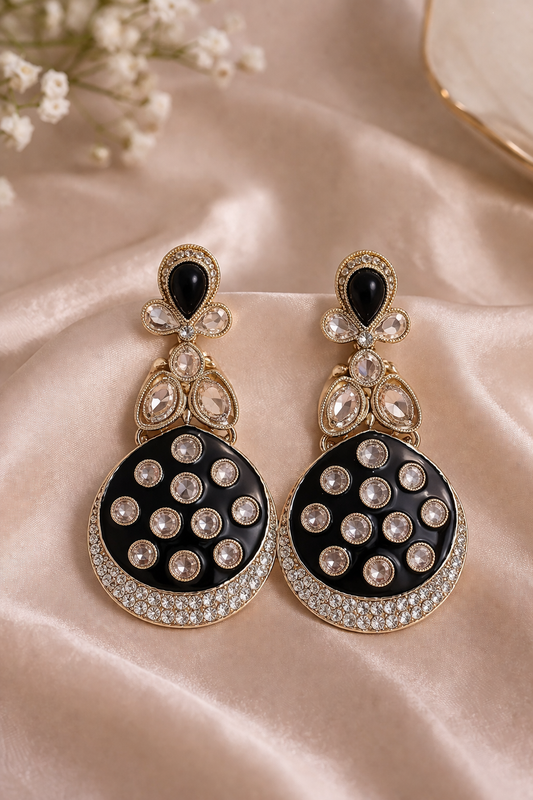 Elegant Polki Drop Earrings