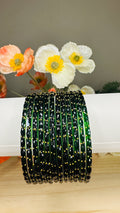 Bottle Green Raindrop Bangles