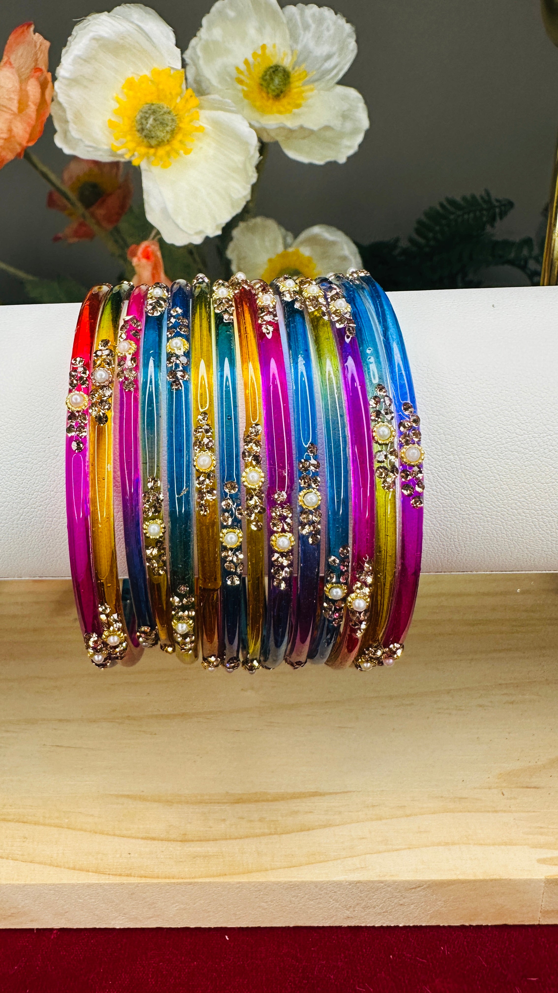 Multi Colour Pearl Bangles