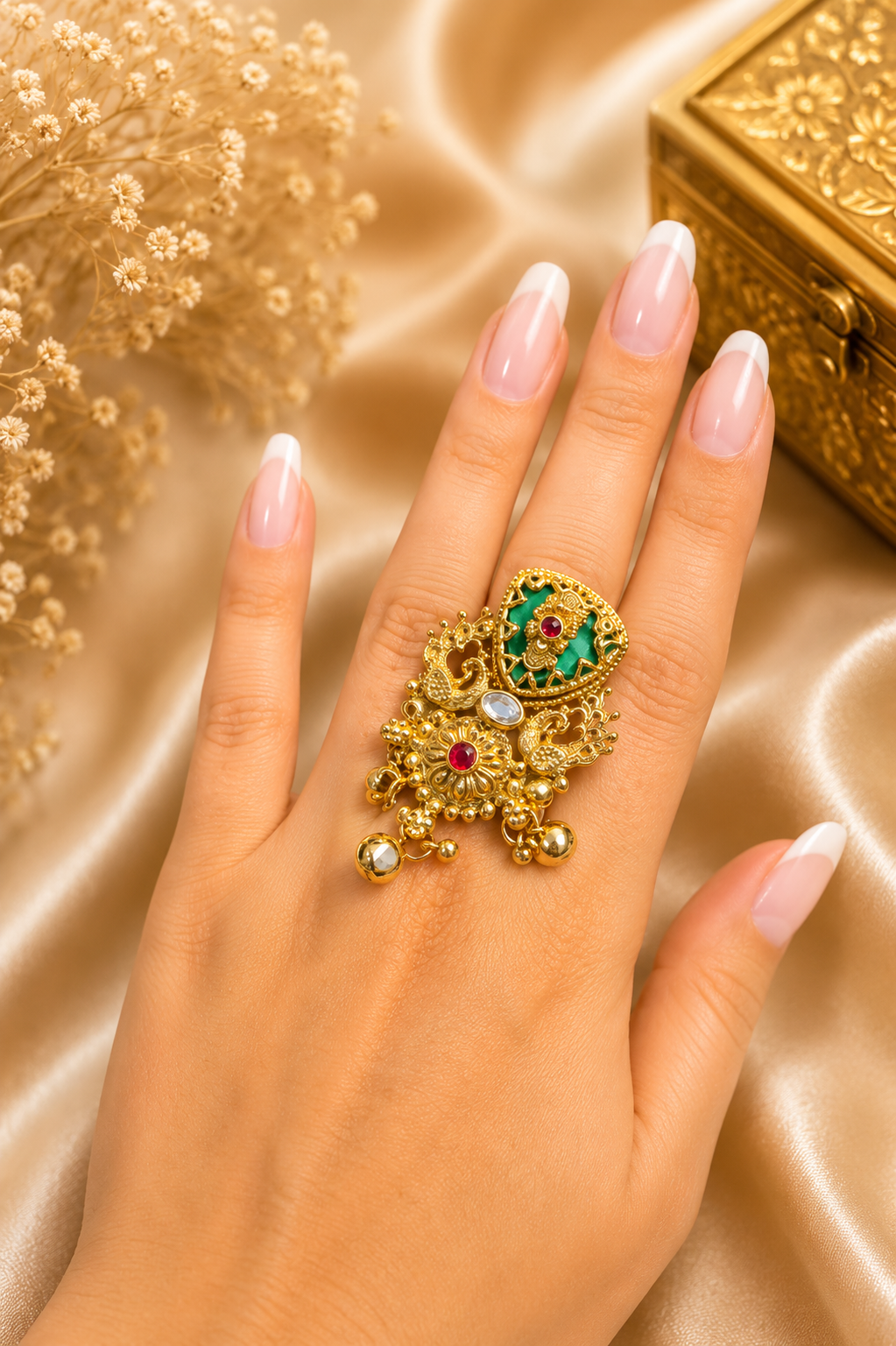 Green Kashmiri Ring