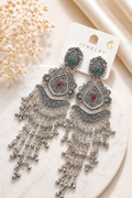 Long Oxidised Earrings