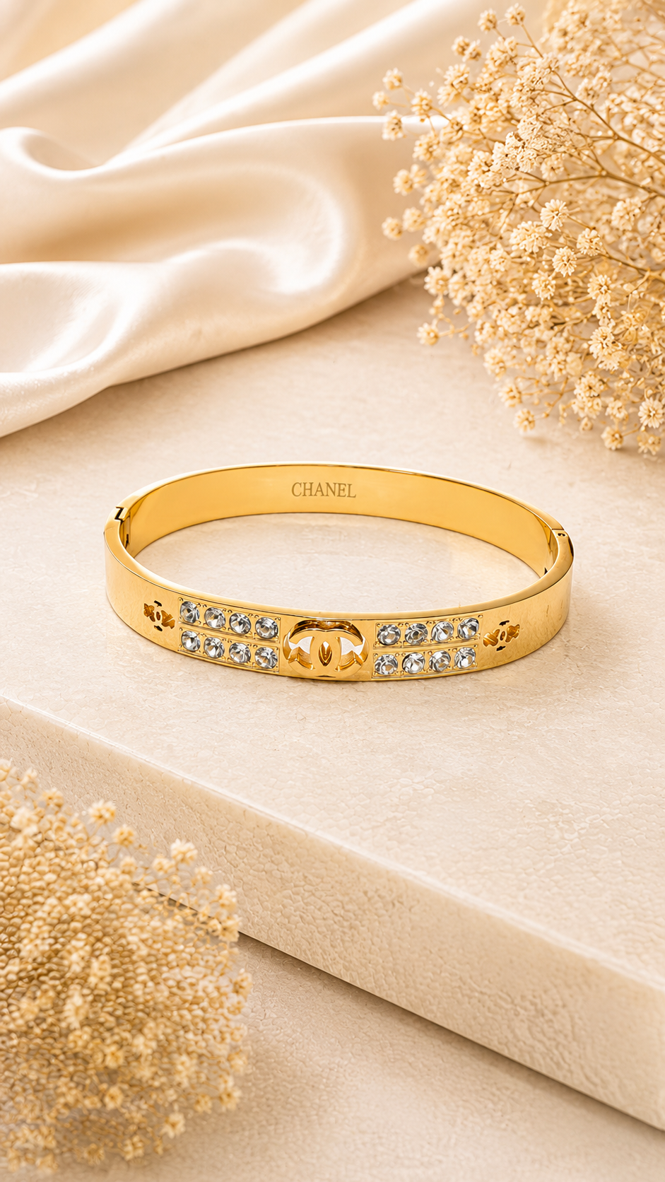 Diamond Studded Branded Imitation Bracelet